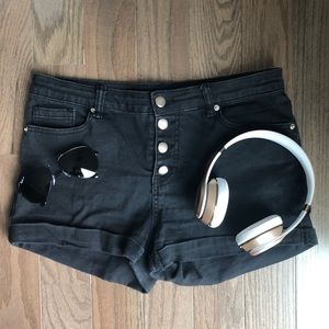 Black high waisted shorts